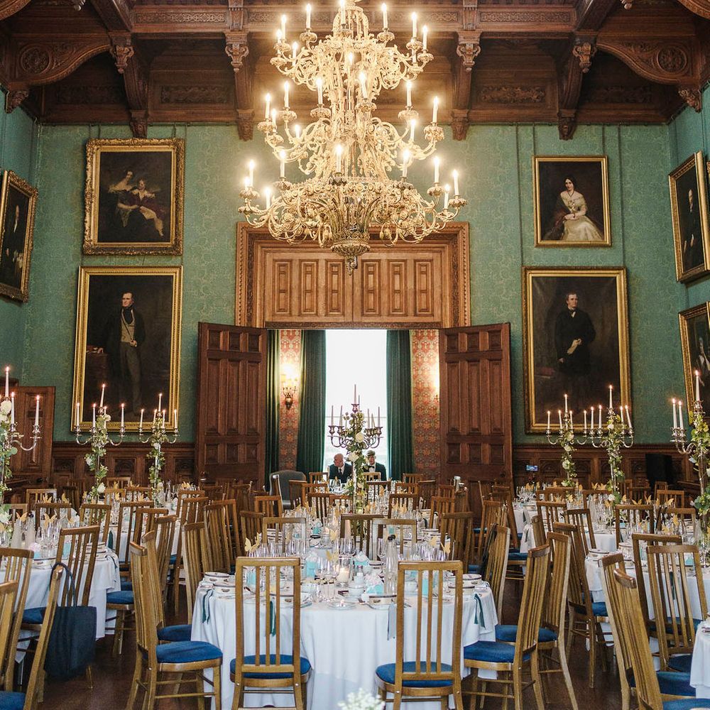 carved wood ceiling dining hall
