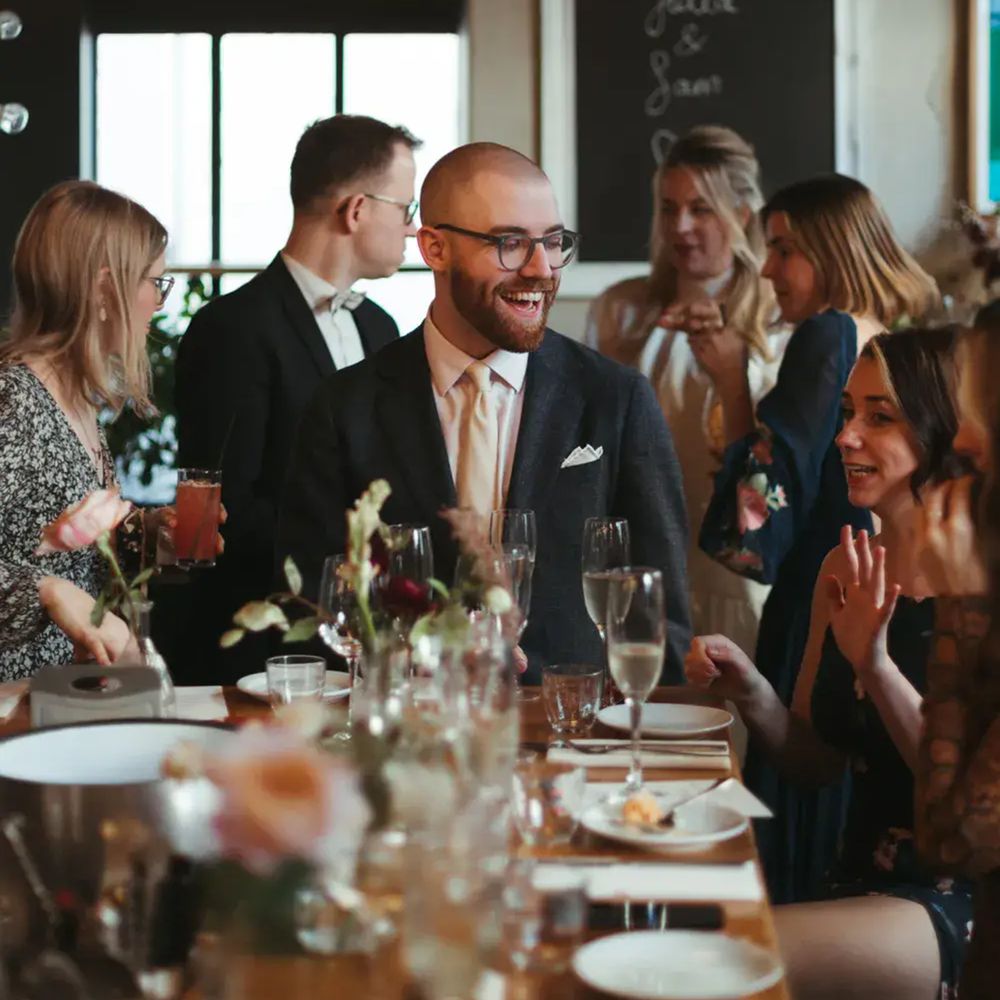 cin cin italian bar in brighton guests enjoying wedding reception