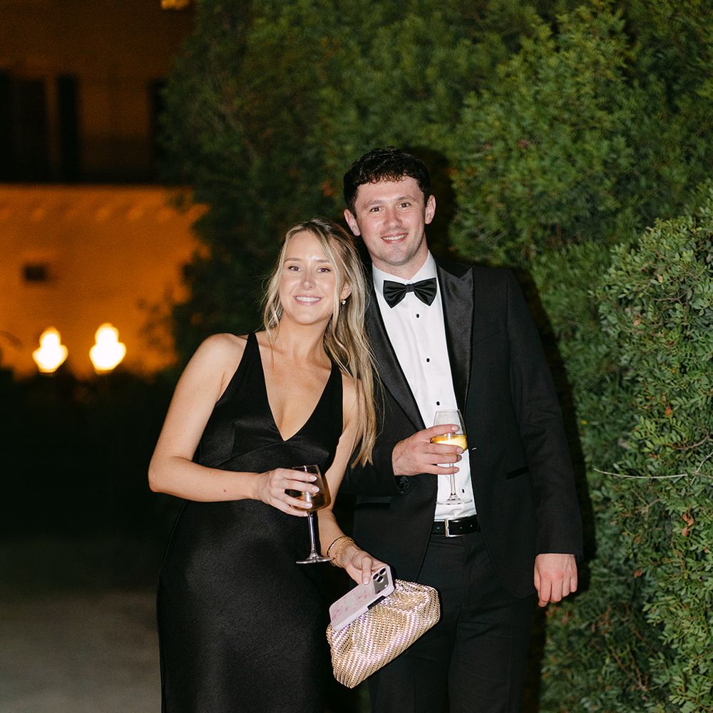 guests black satin dress night