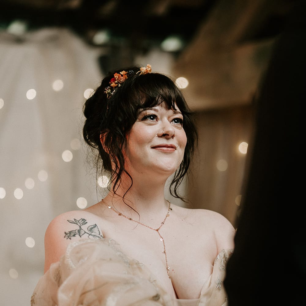 halloween bride star necklace vows