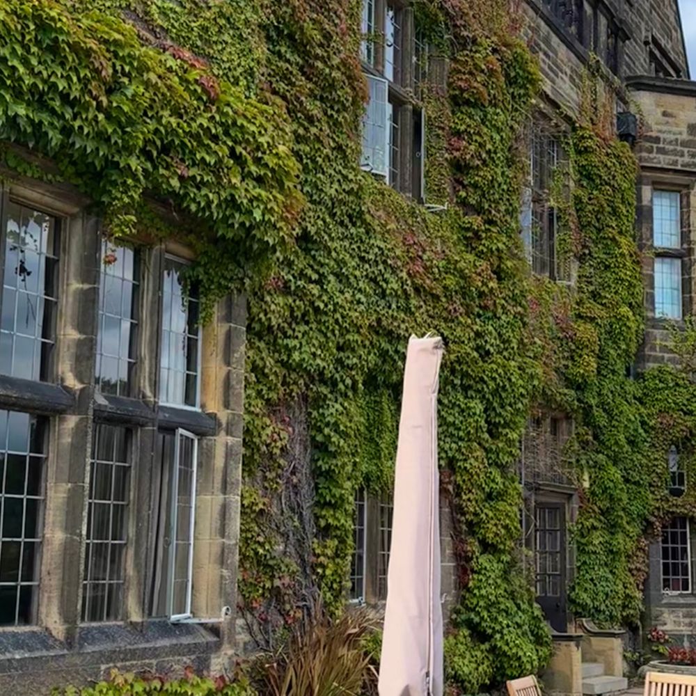 ivy covered stone facade gisborough hall