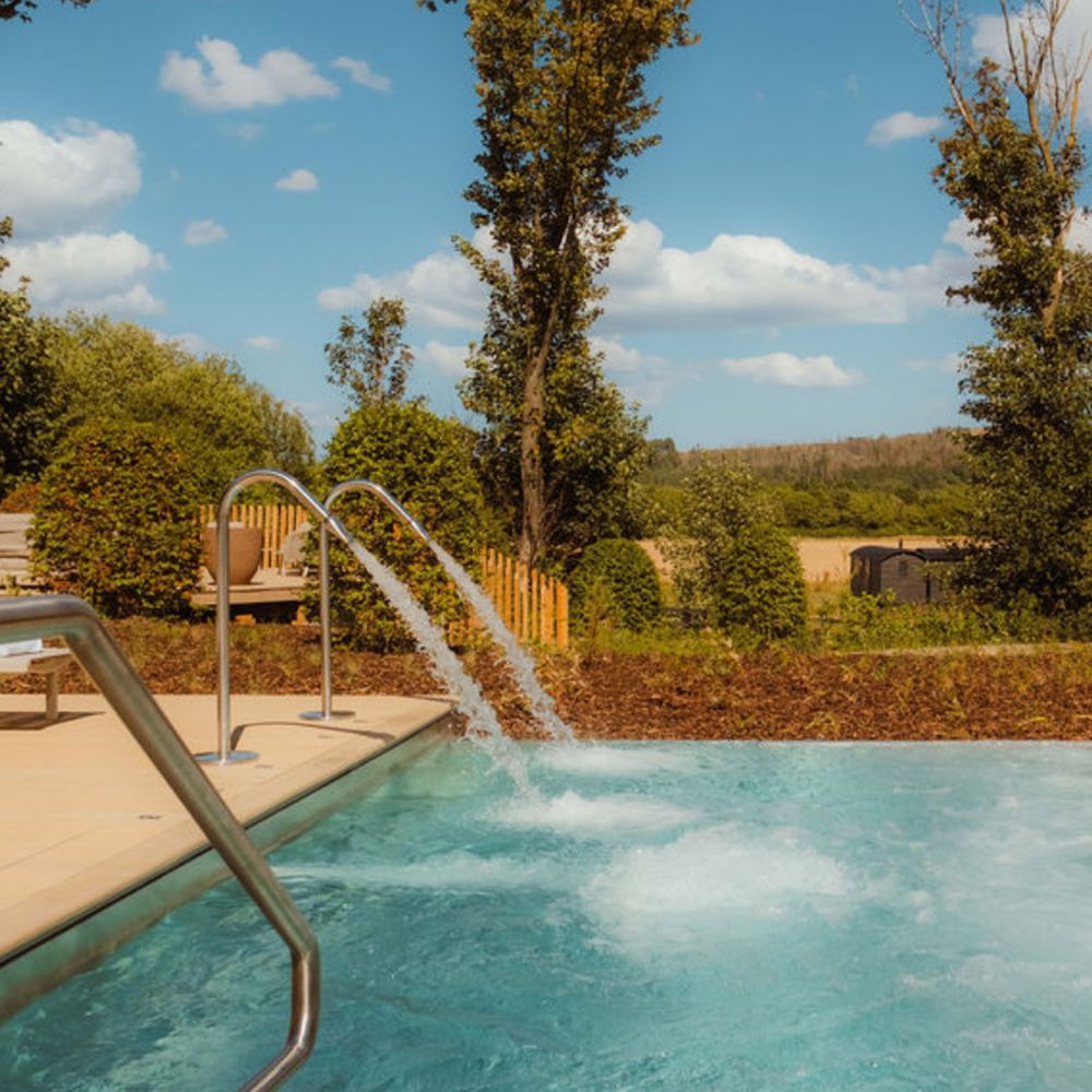 sakura spa at gisborough hall outdoor pool countryside view