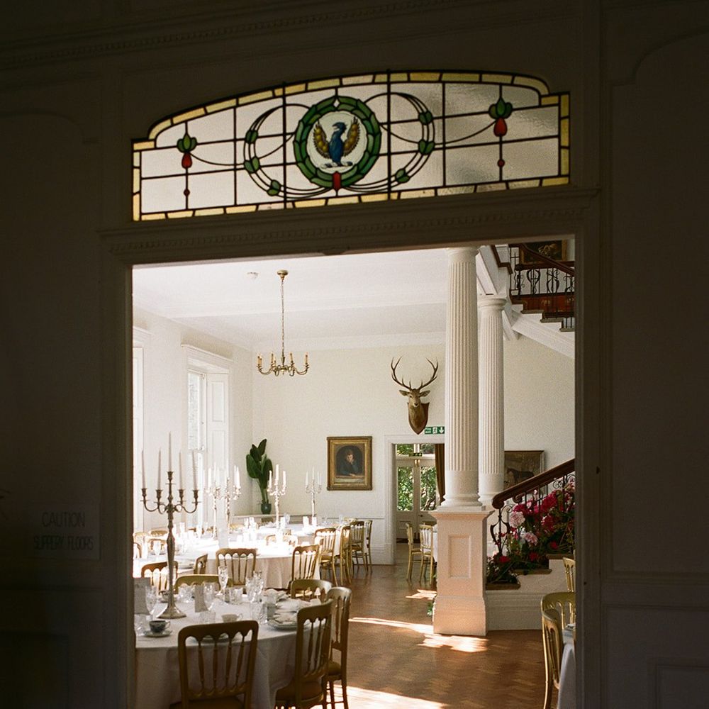 stag head doorway dining room