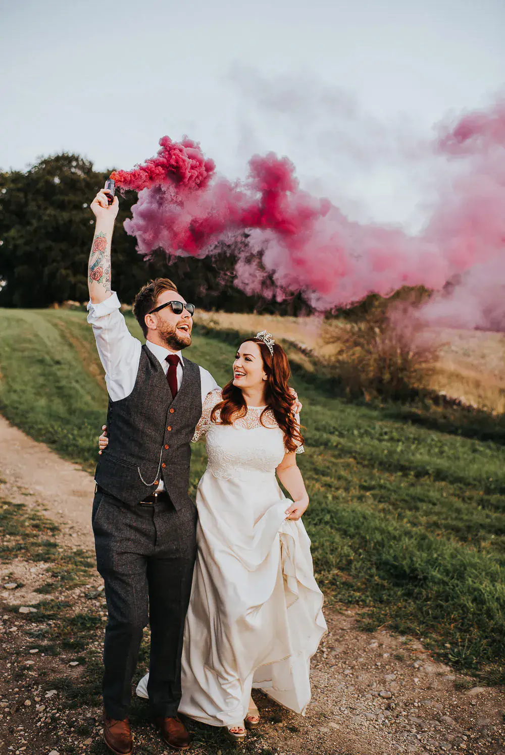 Smoke Bomb Wedding Photos - Rock My Wedding