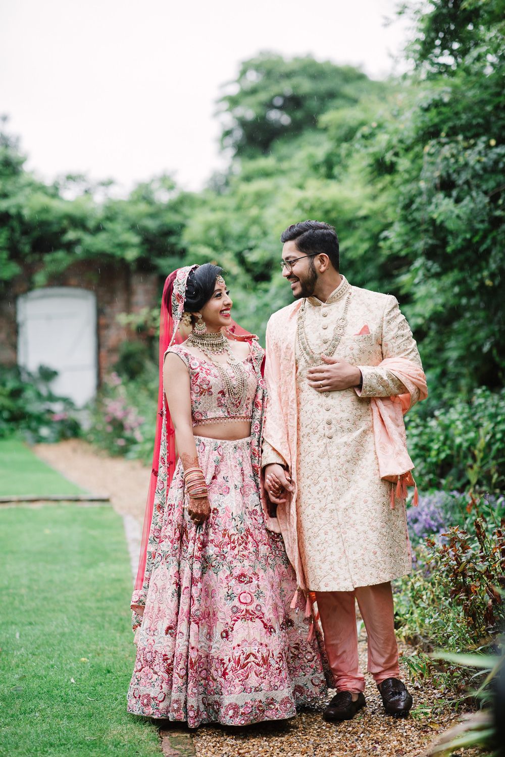 Pink Wedding With Pink Veil and Dress Rock My Wedding