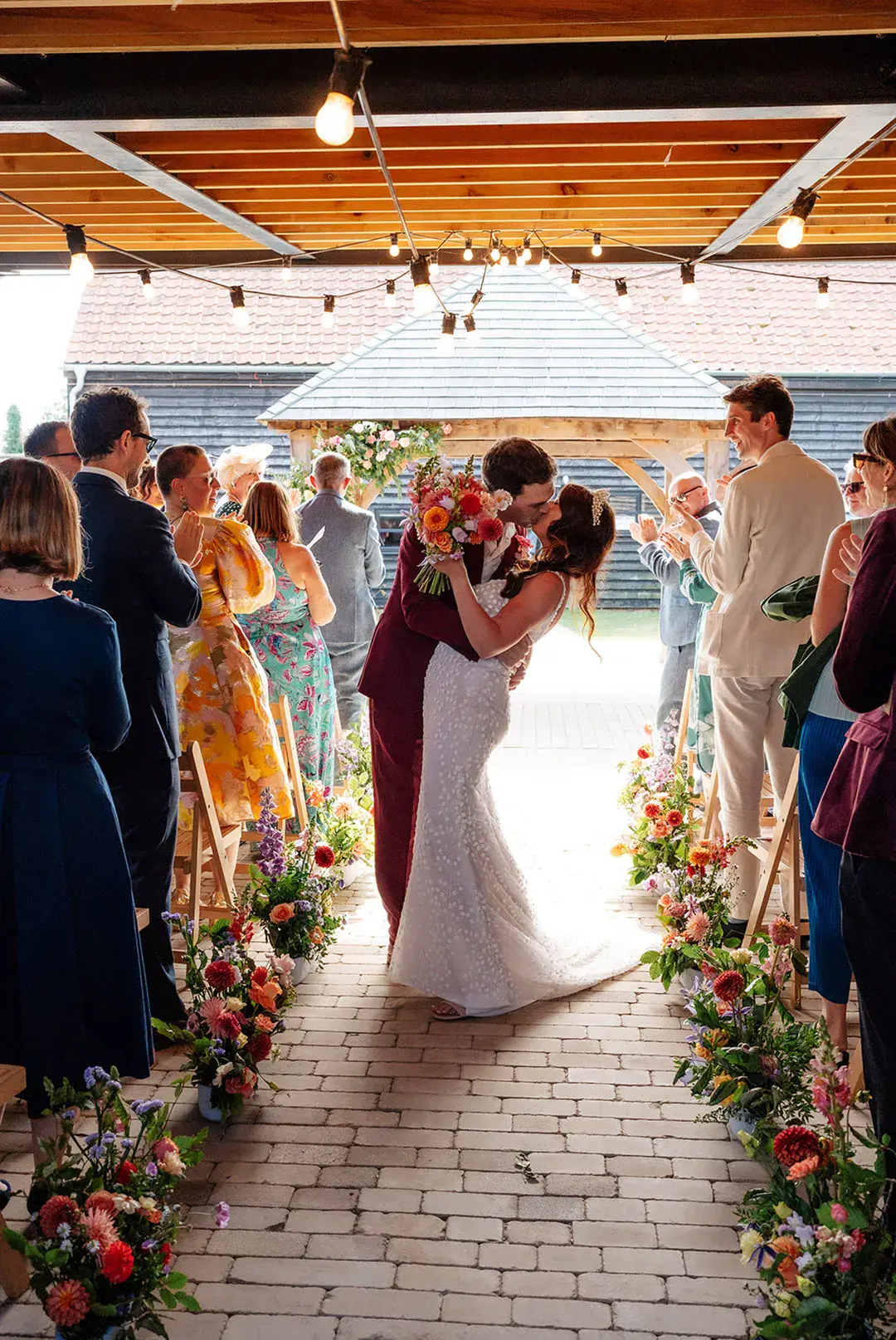 The Canary Shed Wedding With Colourful Crane Decorations