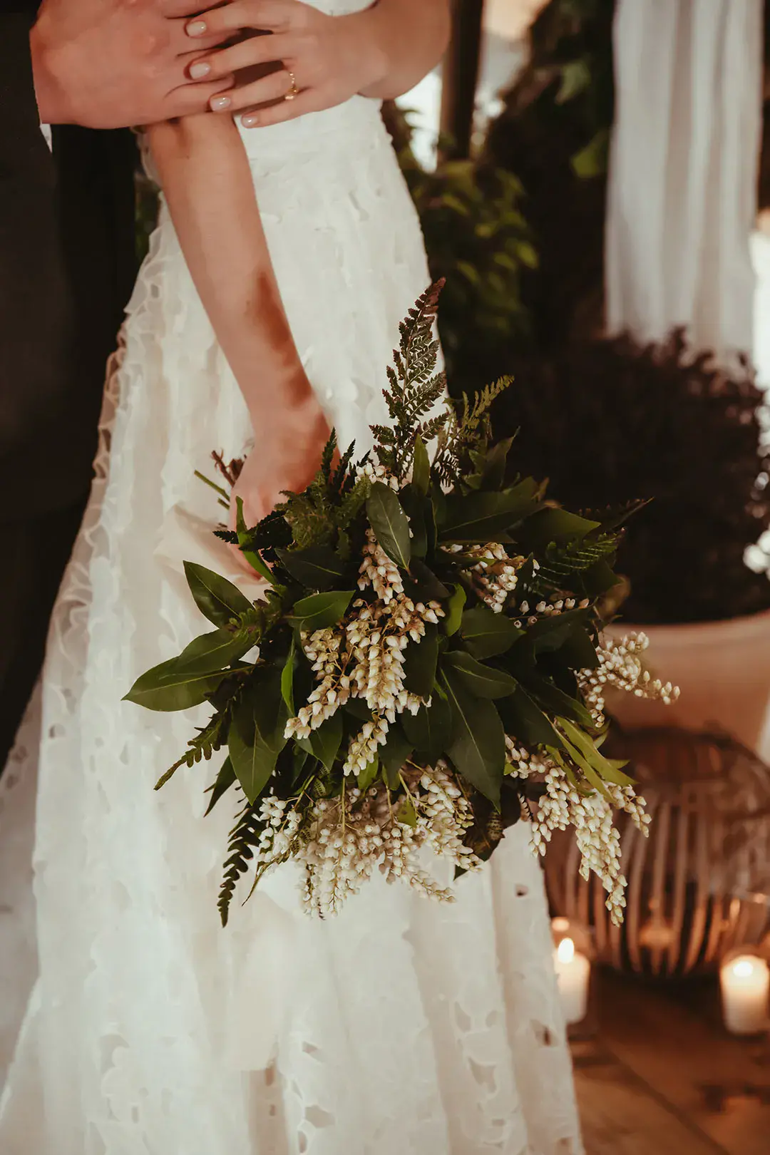 Foliage wedding bouquet for bride 