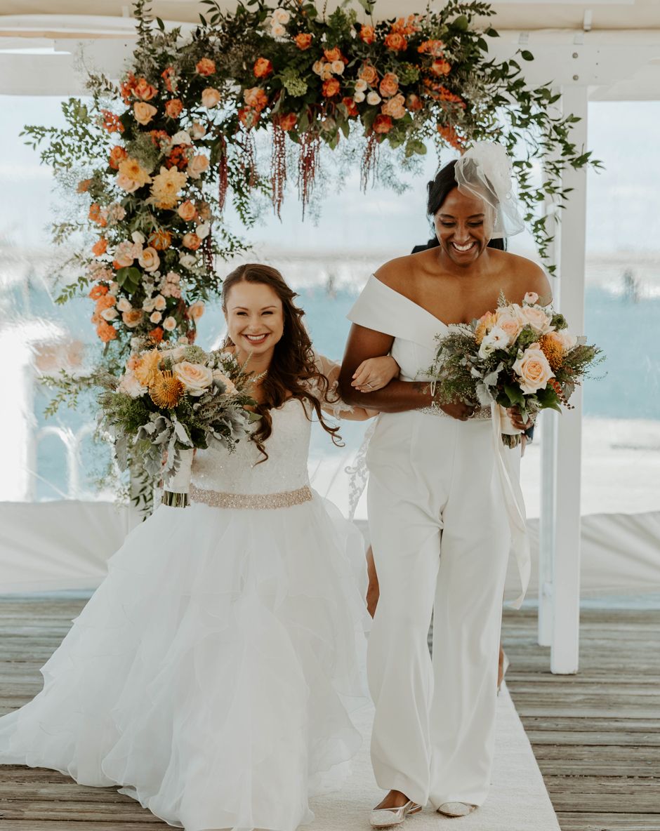 Same Sex Wedding At A Marina in Rhode Island - Rock My Wedding