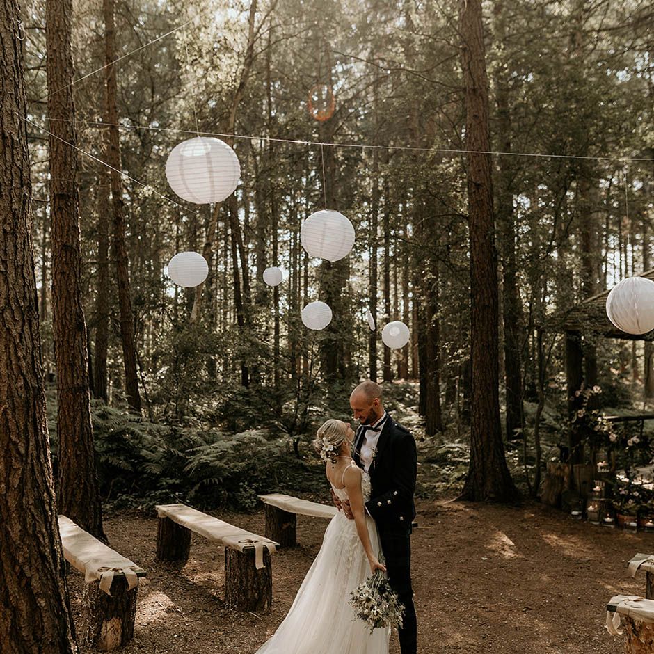 Camp Katur Wedding With Wildflowers Lantern Decor