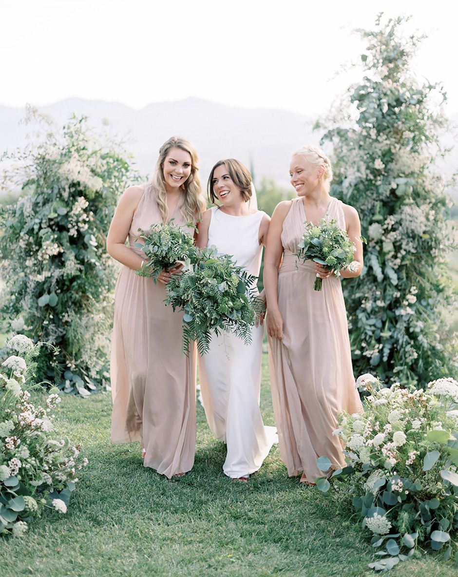 Dusty blush shop crisp bridesmaid dresses