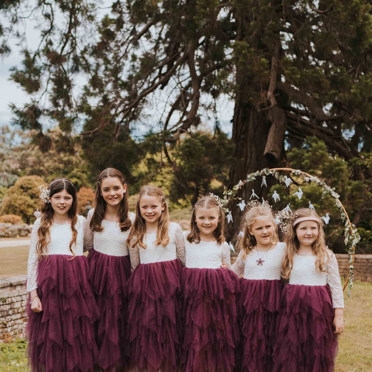 Fuschia flower girl outlet dresses