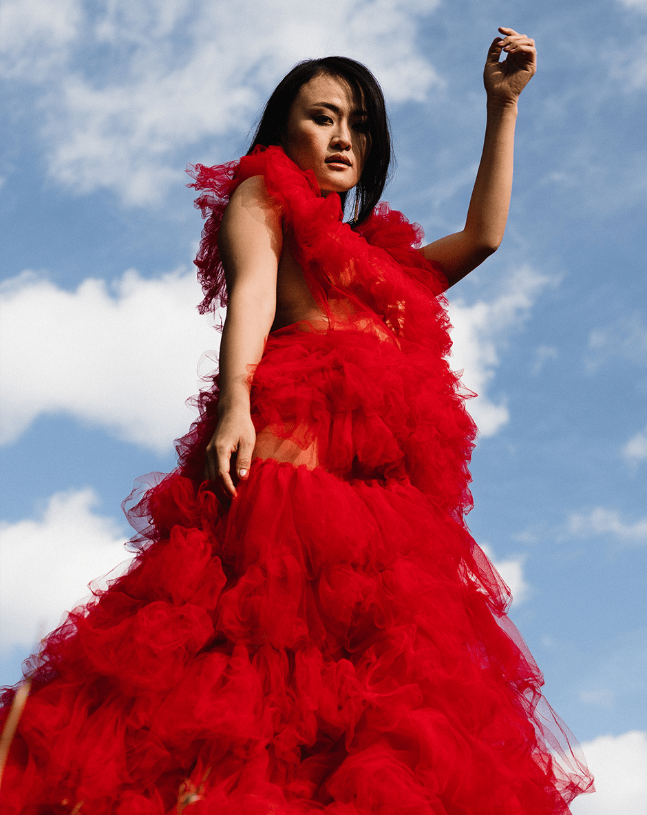 Red Couture Wedding Dress