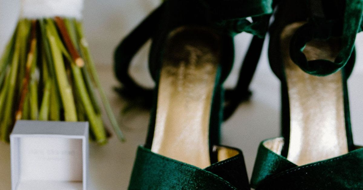 Green 2024 wedding heels