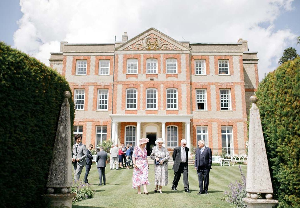 Ardington House Classic Wedding With Pink Satin Bridesmaid Dresses