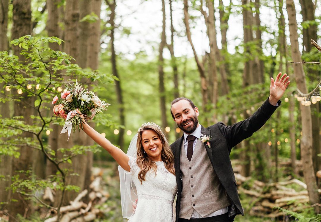 The Dreys Kent Woodland Wedding With Bespoke Wedding Dress