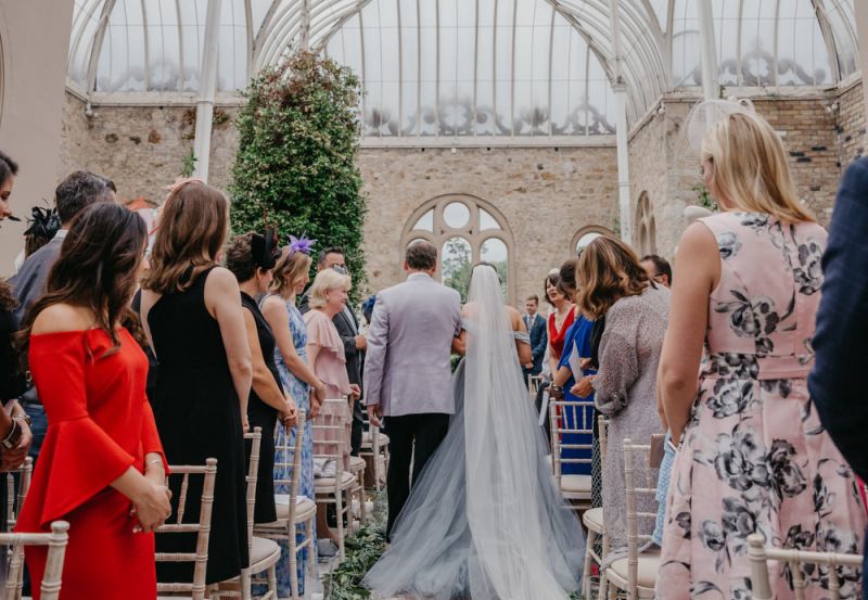 Real Bride In Blue Wedding Dress For An Irish Summer Wedding