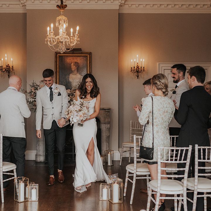 Wedding Dress With Split Leg at Iscoyd Park - Rock My Wedding