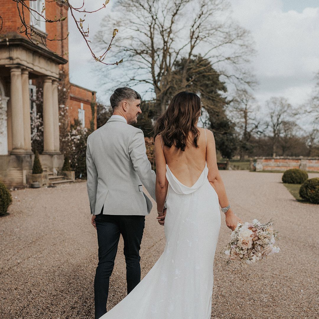 Wedding Dress With Split Leg at Iscoyd Park - Rock My Wedding