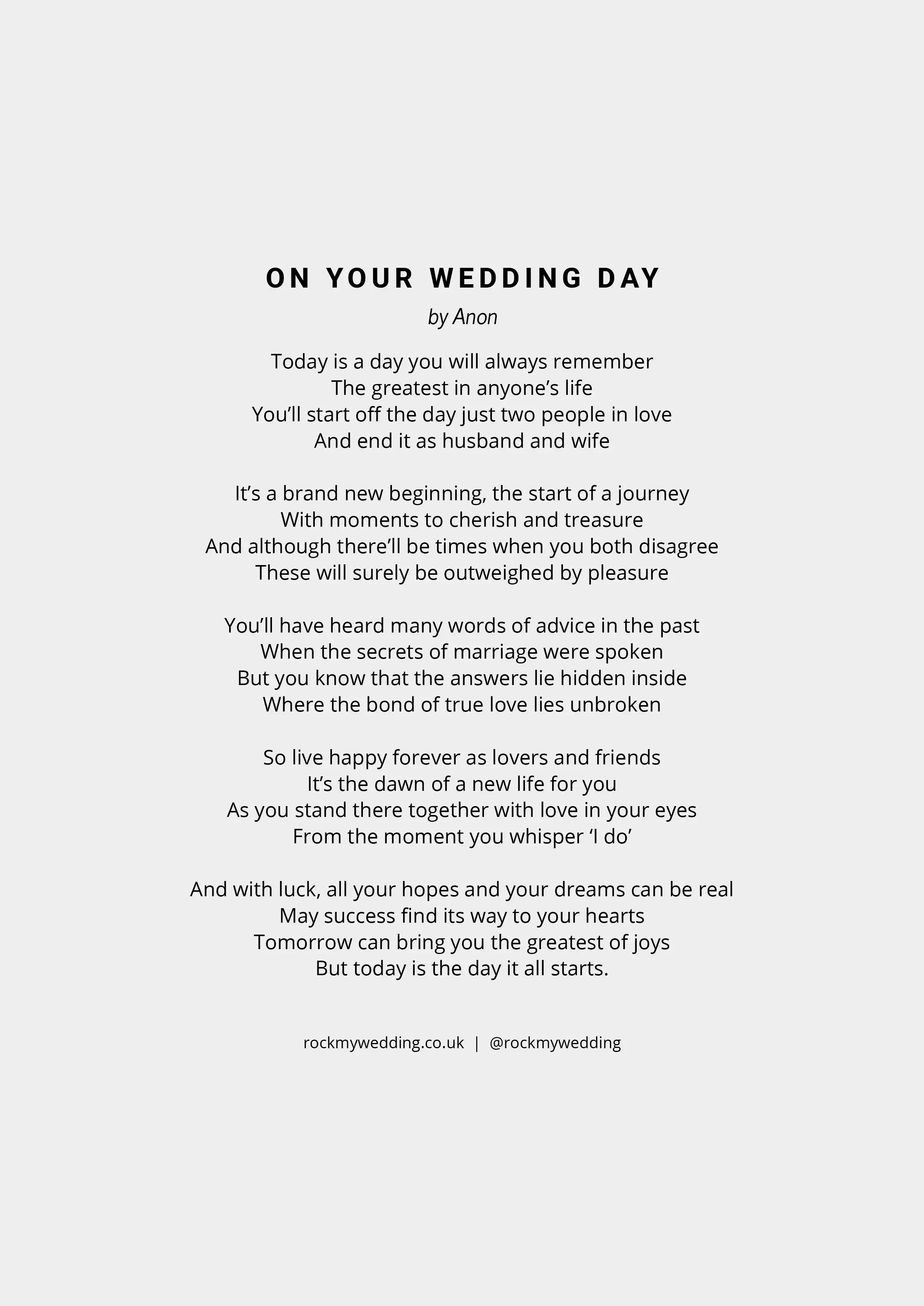 Children's Wedding Readings Ideas - Rock My Wedding