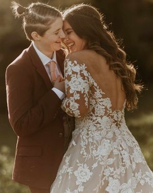 illusion sleeve wedding dress