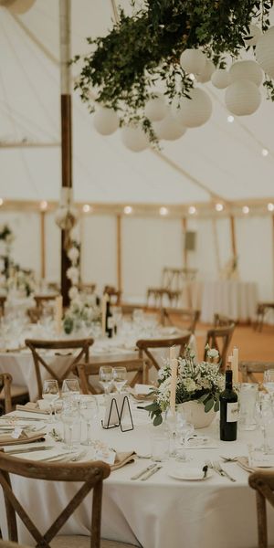 marquee wedding tablescape at Silverholme Manor