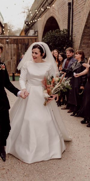 Pearl headband wedding accessory at industrial wedding at 100 Barrington