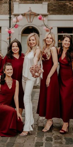 red bridesmaid dresses The Kensington Photographer