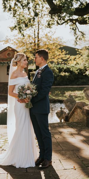  Fitted Fishtail Wedding Dress 1