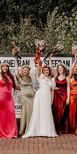 mismatched bridesmaid dresses The Bearded Man Photography