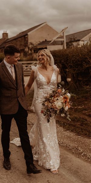 rustic eden barn wedding with lace Made With Love Bridal wedding dress