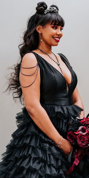 Ruffled Wedding Dress