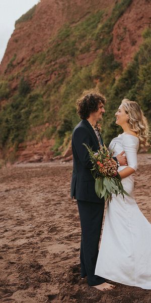beach wedding devon