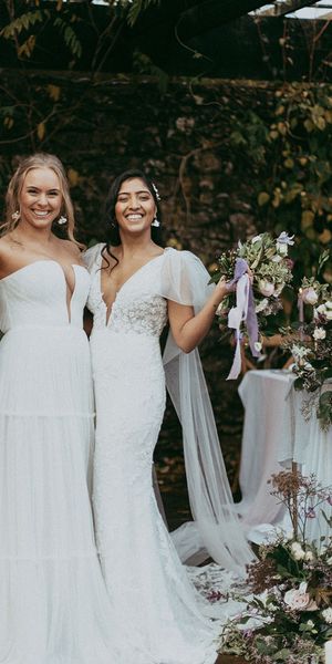 off the shoulder long sleeve wedding dress