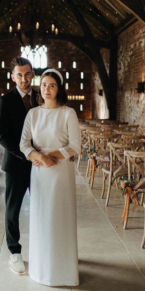 Grangefields wedding venue for rustic wedding with the bride and groom in relaxed wildflower theme wedding.