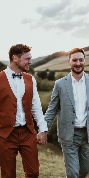 rustic wedding at Wilde Lodge for gay couple