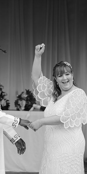 bride and groom at their wedding vow renewal