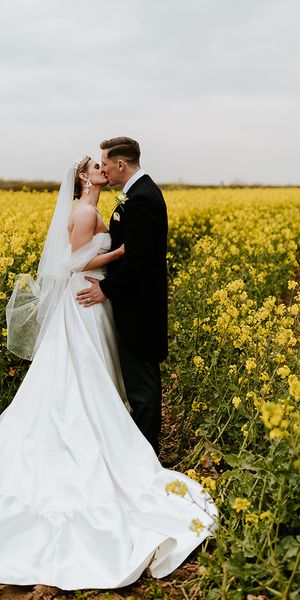 Bride and groom at Rosedew Farm wedding