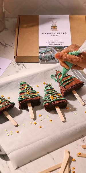 Festive brownie baking kit Christmas letterbox gift from Bloom & Wild