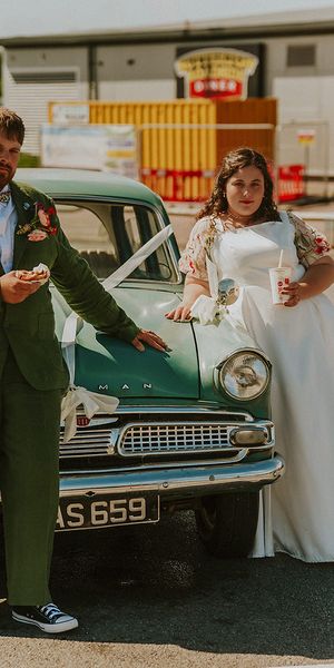 jaime lea and george at home wedding 