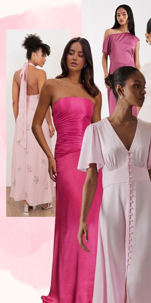 Edit of the best pink bridesmaid dresses by Rock My Wedding in blush, dusty, hot pink and more shades