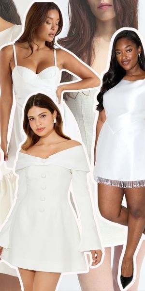 Collage of the best short wedding dresses edit by Rock My Wedding