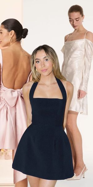 The best short bridesmaid dresses to shop online from brands such as Needle & Thread, Six Stories and Odd Muse.