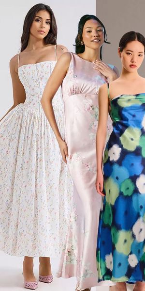 the best floral bridesmaid dresses to shop from omnes, ever pretty, coast and milanoo 