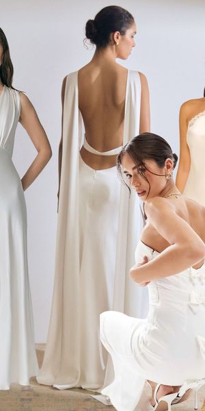 The best satin wedding dresses to shop from Ghost, Reiss, Rixo, TFNC & more.
