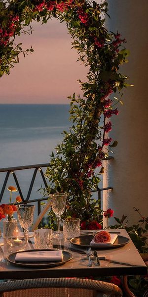 Anantara Convento di Amalfi Grand Hotel, Italy honeymoon destination, terrace dining with sea views