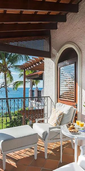 Terrace balcony with sea view in Cap Maison Resort & Spa, St. Lucia