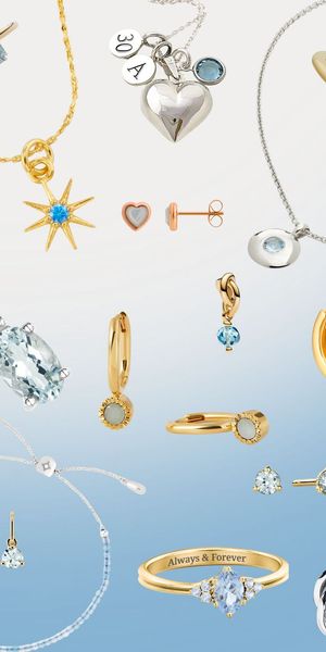 Edit of the best aquamarine March birthstone jewellery to shop for anniversaries, birthdays and gifts