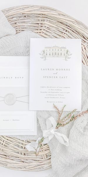 Venue Illustration Wedding Invitation