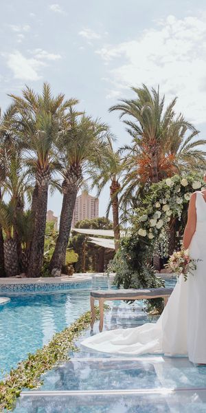 Ceremony on top of the pool
