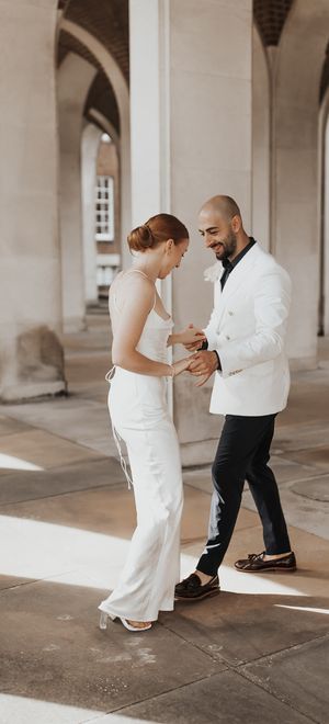 Bride and groom dance outside Image by Westlake Photography